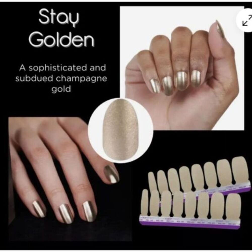 Color Street | STAY GOLDEN | Nail Polish Stripes‎ | NWT | SKU70v